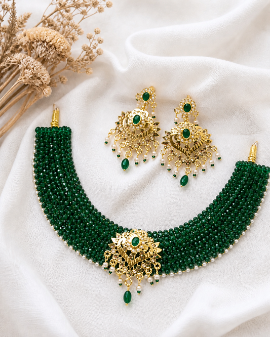 AARZOO EMERALD CHOKER